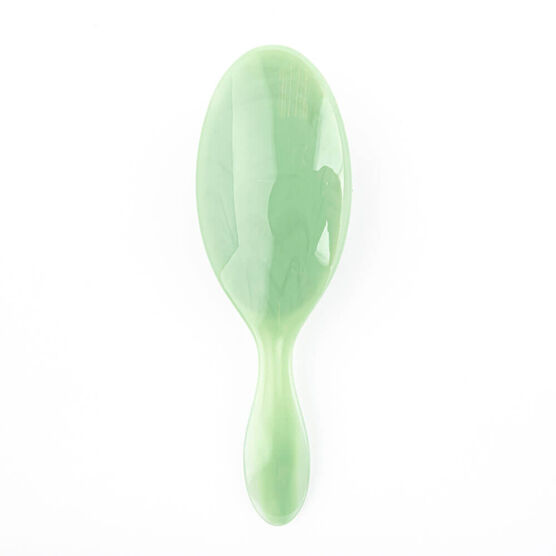 NATURAL GREEN MARBLE HAIRBRUSH